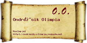 Ondrásik Olimpia névjegykártya